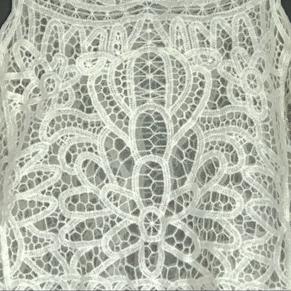 Dizzy Lizzy Off White Lace Top SZ S - Picture 4 of 6